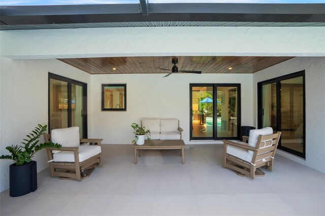 1899 Buccaneer Cir, Sarasota, FL 34231 - view of patio / terrace featuring ceiling fan