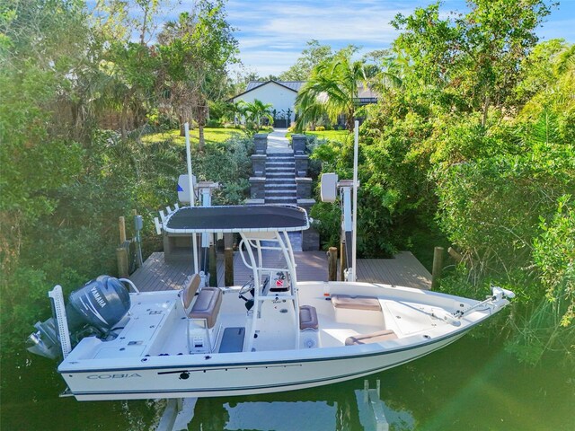 1899 Buccaneer Cir, Sarasota, FL 34231 - dock area featuring a water view