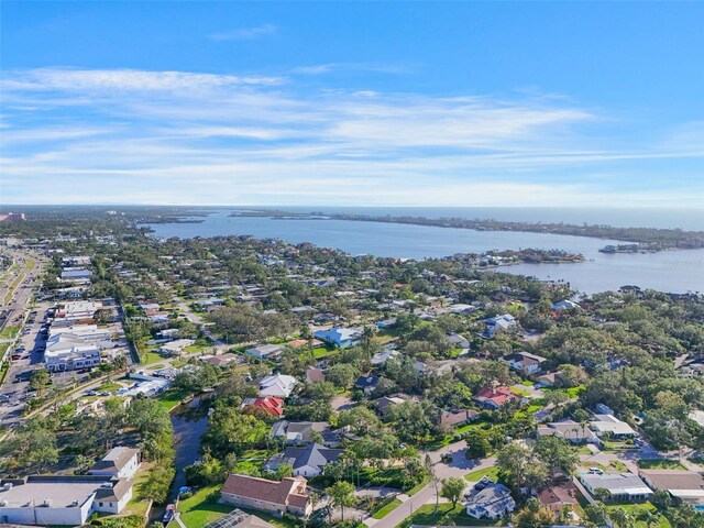 1899 Buccaneer Cir, Sarasota, FL 34231 - aerial overview of property's location with a large body of water and nearby suburban area