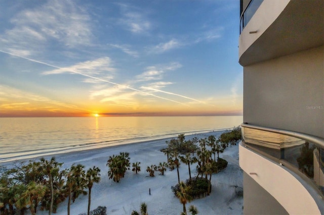 water view with a view of the beach