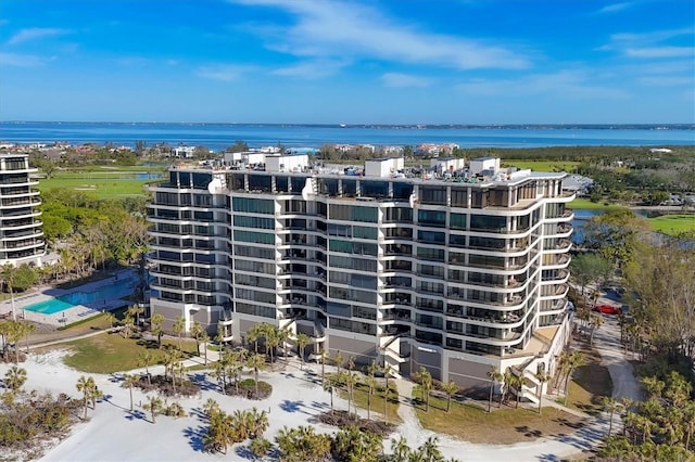 view of property with a water view