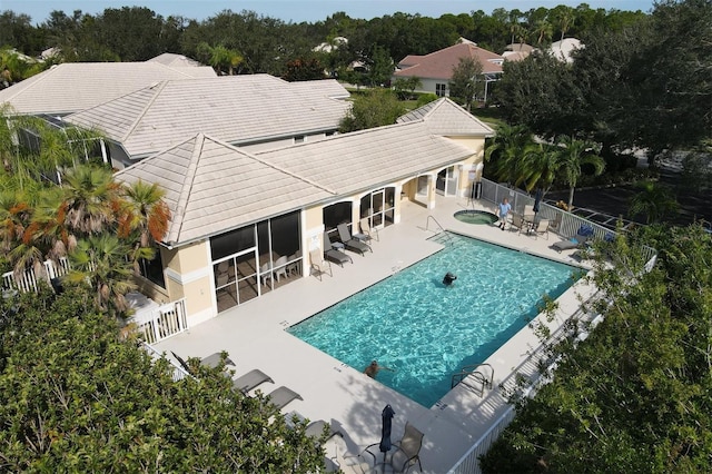 view of pool with a patio