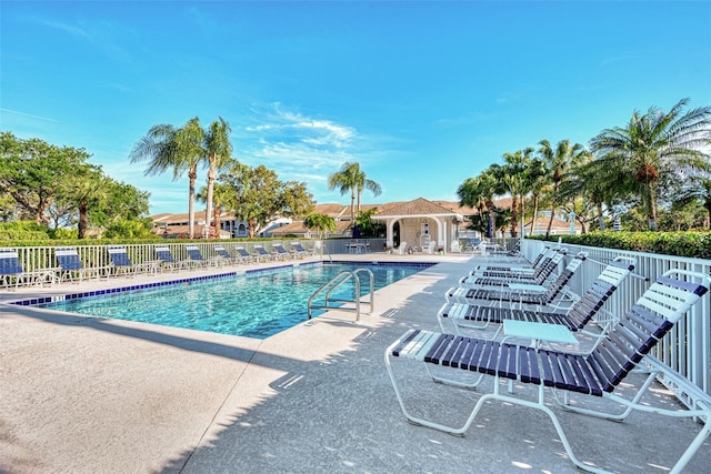 view of pool with a patio