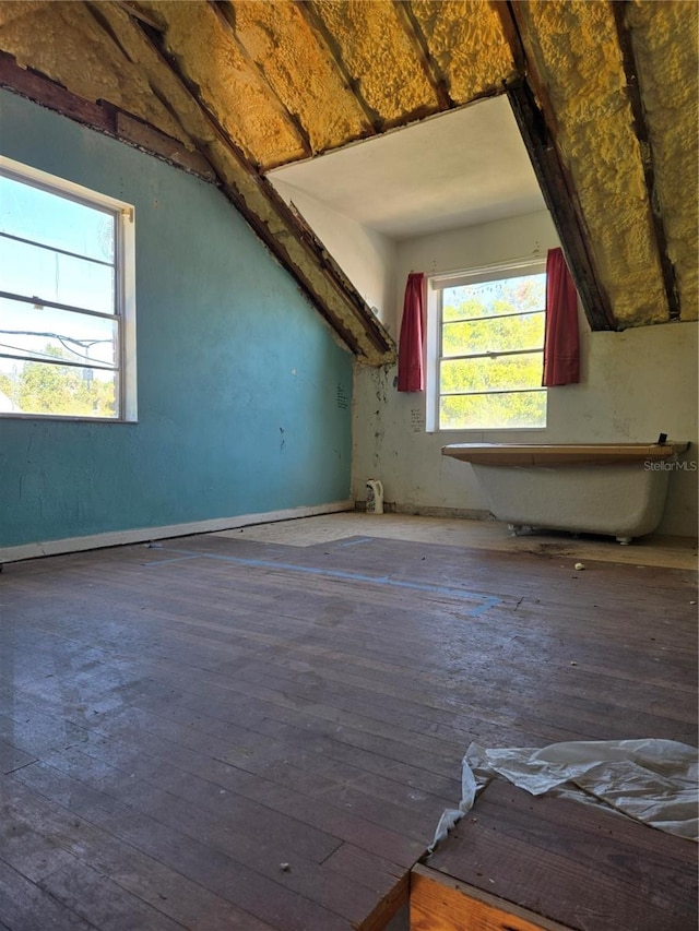 bonus room featuring dark hardwood / wood-style floors