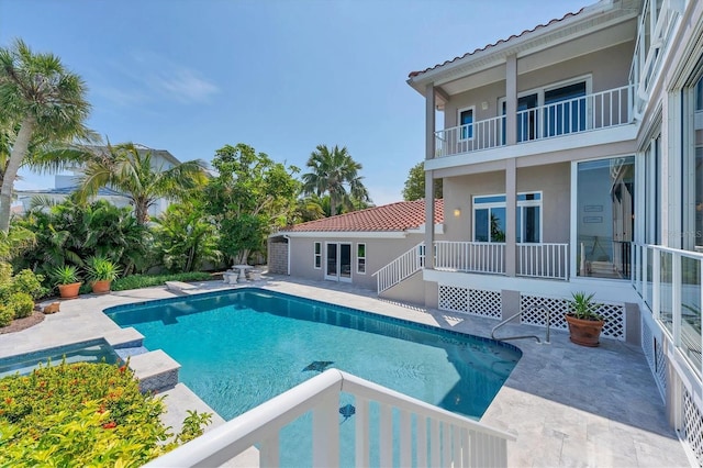 view of pool with a patio area