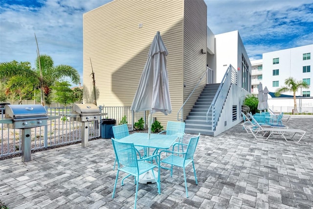 view of patio with grilling area