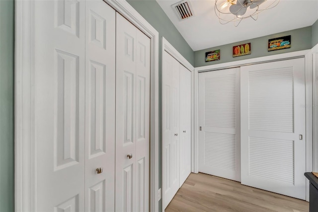 hallway featuring light hardwood / wood-style floors