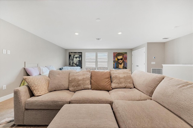 view of carpeted living room