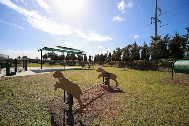 surrounding community featuring a yard