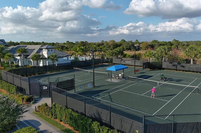 view of tennis court