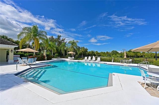 view of pool with a patio