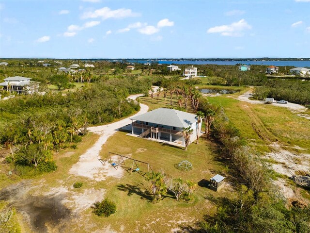 445 Horseshoe Loop Rd, Terra Ceia, FL 34250 - aerial view of property and surrounding area featuring a large body of water