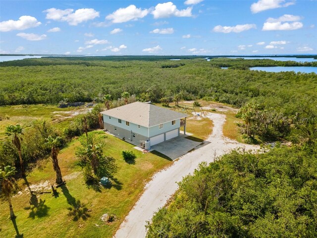 445 Horseshoe Loop Rd, Terra Ceia, FL 34250 - view from above of property featuring a heavily wooded area and a large body of water