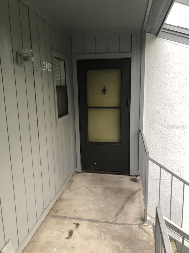 view of doorway to property