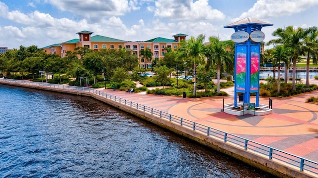 view of home's community featuring a water view