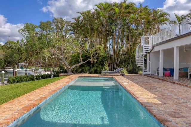 view of pool with a patio area