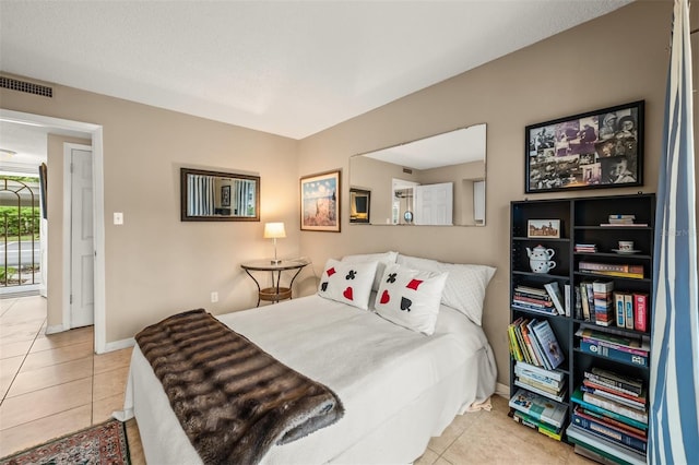 view of tiled bedroom