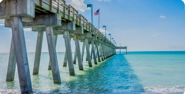 108 Shell Rd, Venice, FL 34293 - view of pool with a pier and a water view