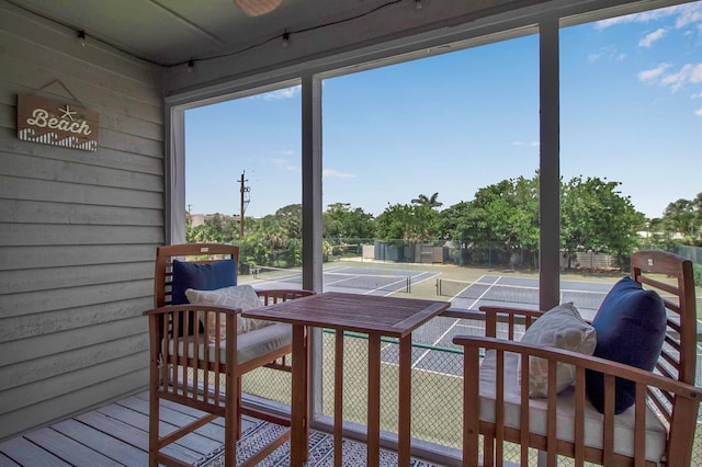 sunroom / solarium with a wealth of natural light