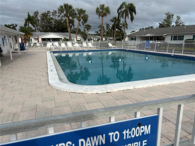 view of pool with a patio area