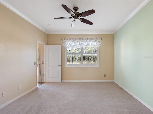 8133 Miramar Way Unit 201, Lakewood Ranch, FL 34202 - empty room featuring crown molding, carpet flooring, a ceiling fan, and a smoke detector