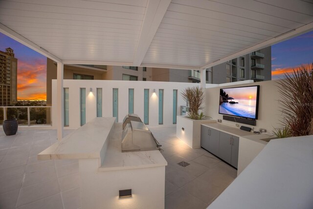 301 Quay Commons Unit 1111, Sarasota, FL 34236 - view of patio / terrace featuring exterior kitchen