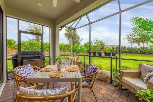 view of sunroom / solarium