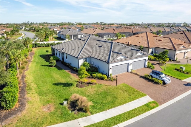 aerial perspective of suburban area