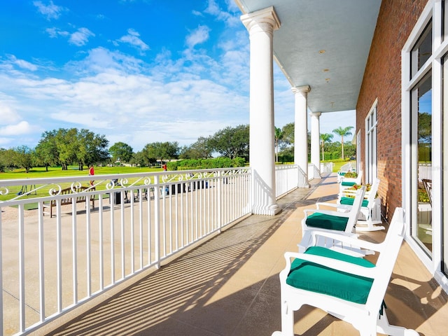 balcony with a porch