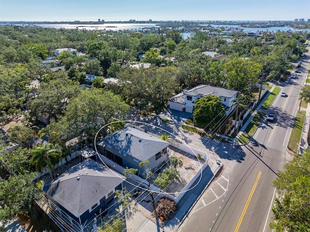 3511 Camino Real, Sarasota, FL 34239 - drone / aerial view of a large body of water and a tree filled landscape
