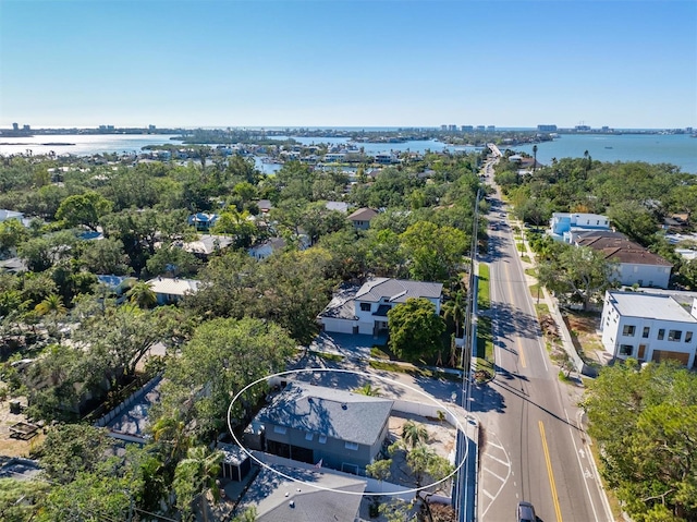 3511 Camino Real, Sarasota, FL 34239 - aerial view of residential area with a large body of water and a tree filled landscape