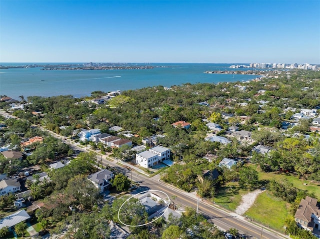 3511 Camino Real, Sarasota, FL 34239 - aerial view of property's location featuring a large body of water and nearby suburban area
