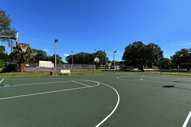 view of basketball court