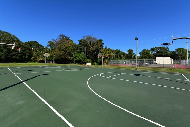 view of sport court