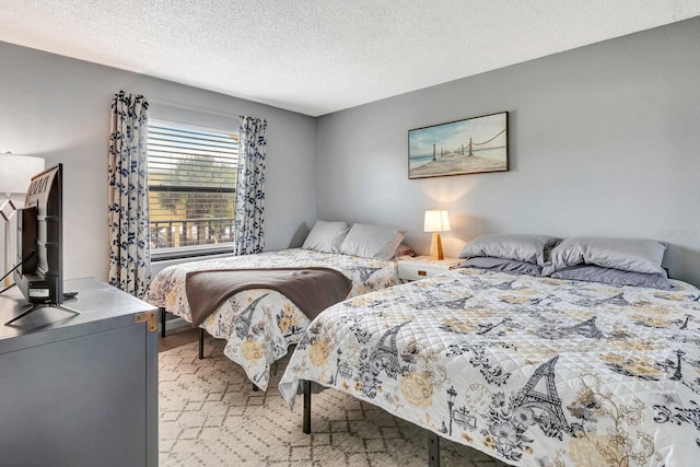 bedroom featuring a textured ceiling