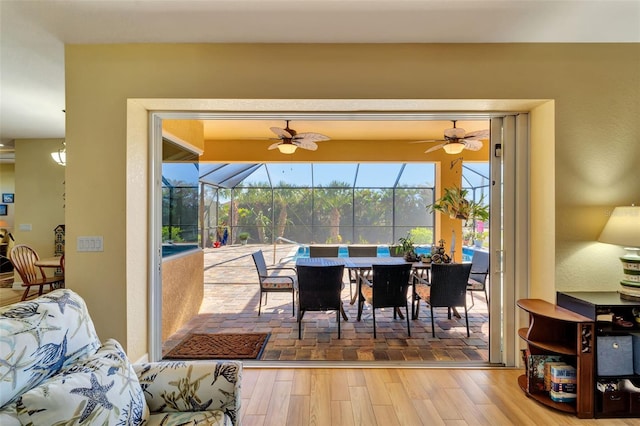 dining room featuring hardwood / wood-style floors