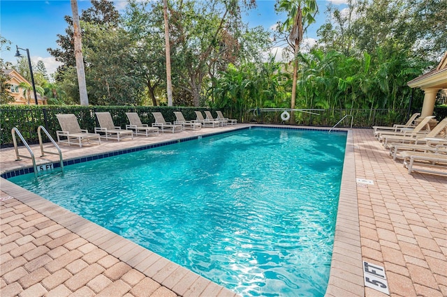 view of pool with a patio