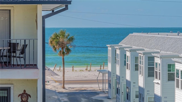 water view featuring a beach view