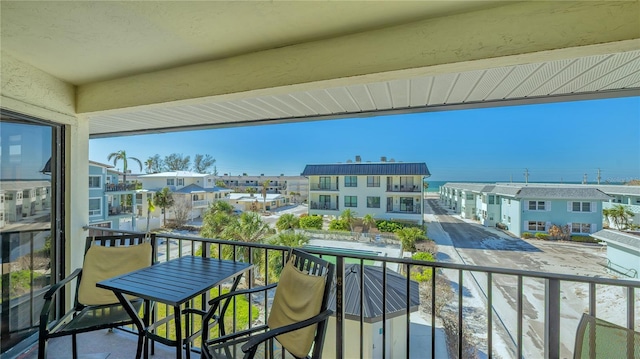 balcony with a residential view