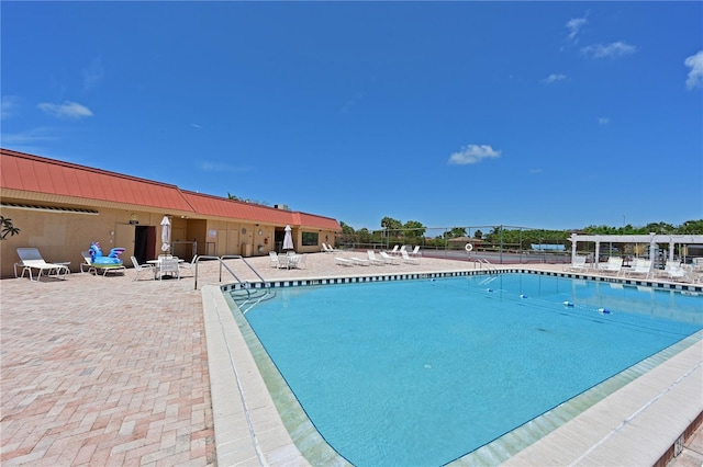 view of pool with a patio