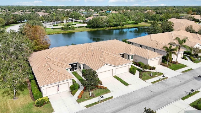 4209 Cascade Falls Dr, Sarasota, FL 34243 - aerial view of residential area featuring a large body of water