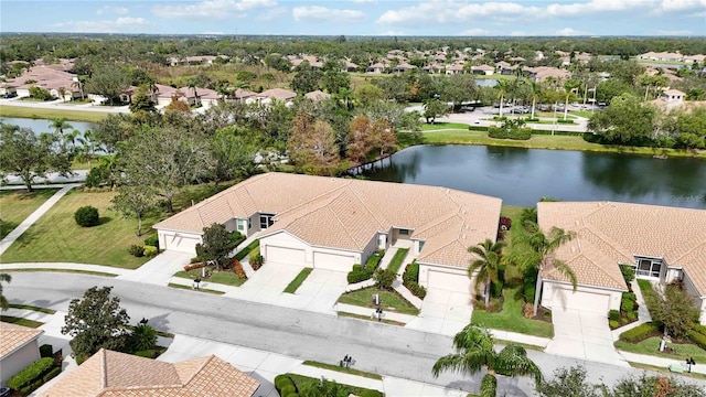 4209 Cascade Falls Dr, Sarasota, FL 34243 - aerial perspective of suburban area featuring a large body of water