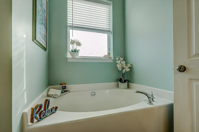 bathroom featuring a bathing tub