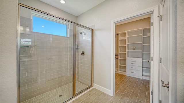 bathroom with walk in shower