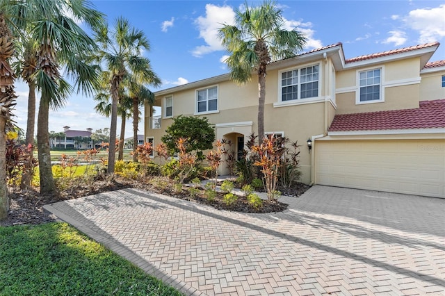 view of front of home featuring a garage