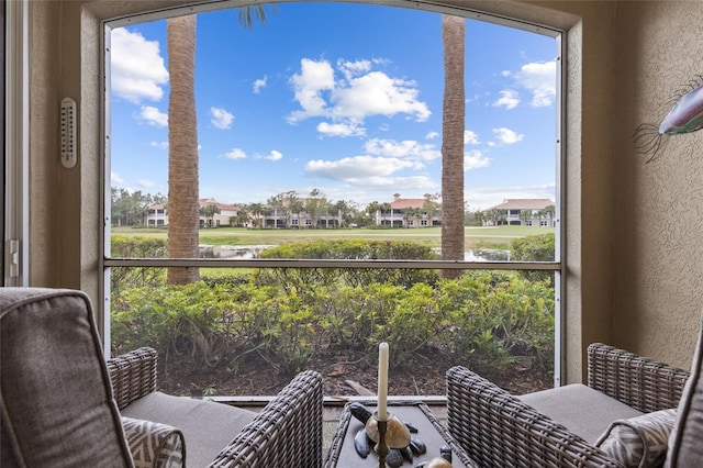 view of sunroom