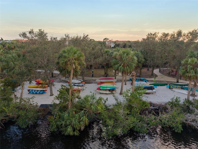 view of community featuring a water view