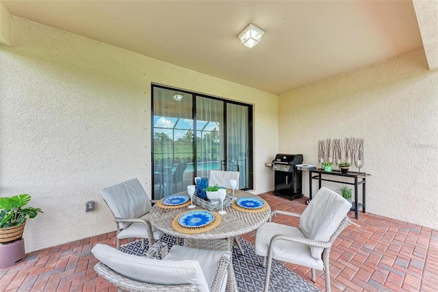 view of patio featuring grilling area