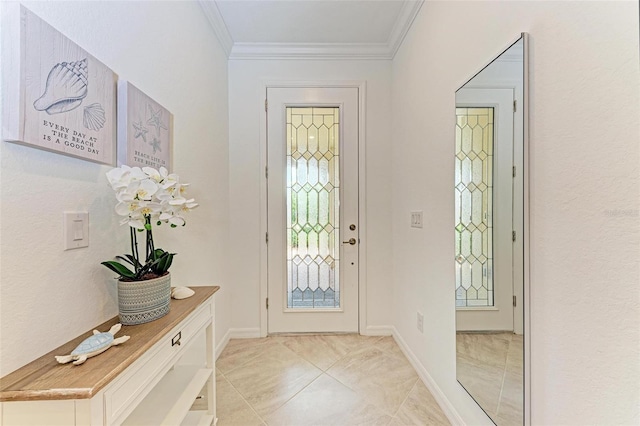 entrance foyer with ornamental molding