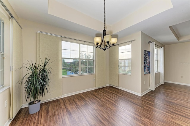 1195 Villagio Cir Unit 201, Sarasota, FL 34237 - unfurnished room with wood finished floors, a raised ceiling, and healthy amount of natural light